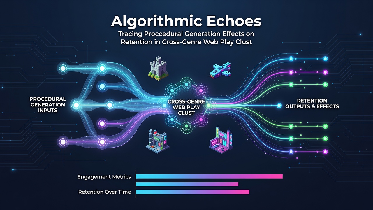 Heatmap showing player retention spikes tied to procedural content updates in cross-genre browser clusters