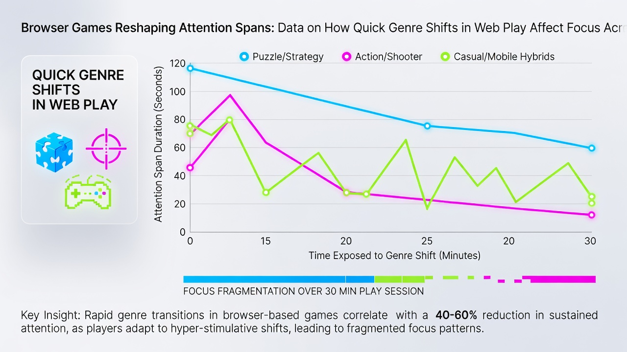 Chart displaying attention span data across age groups in browser gaming sessions