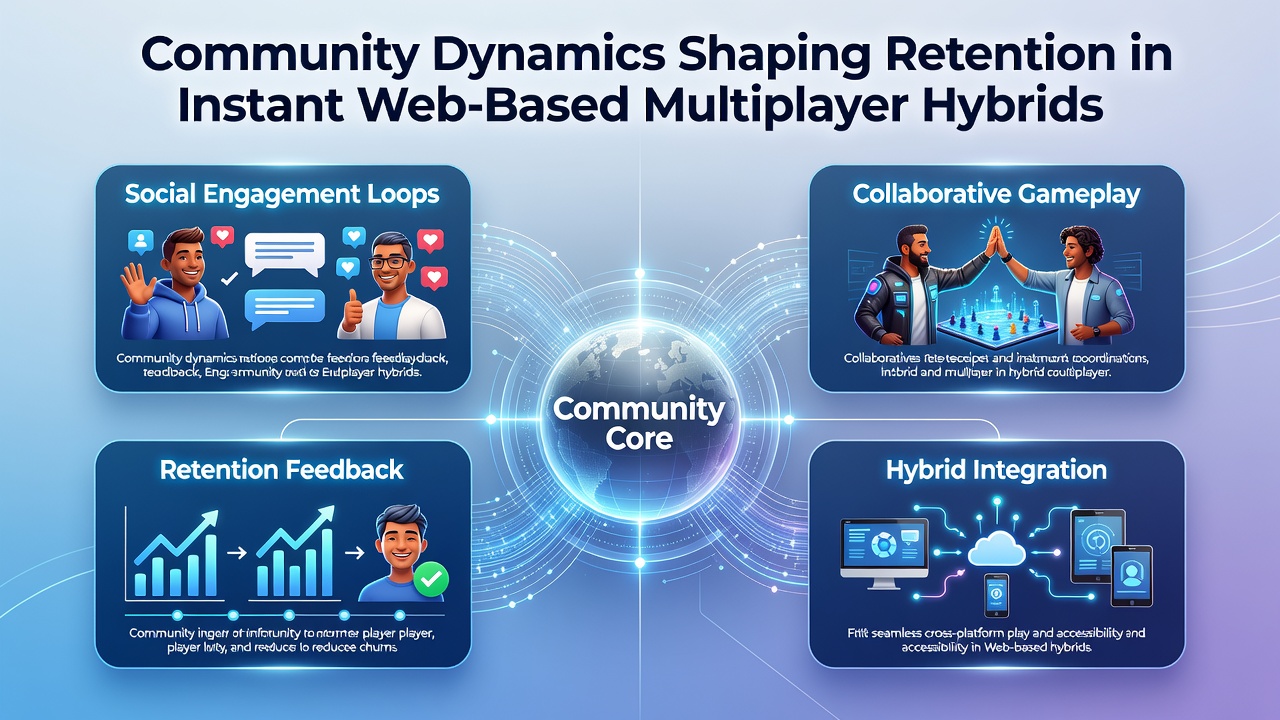Players engaging in real-time community interactions within browser-based multiplayer hybrid games