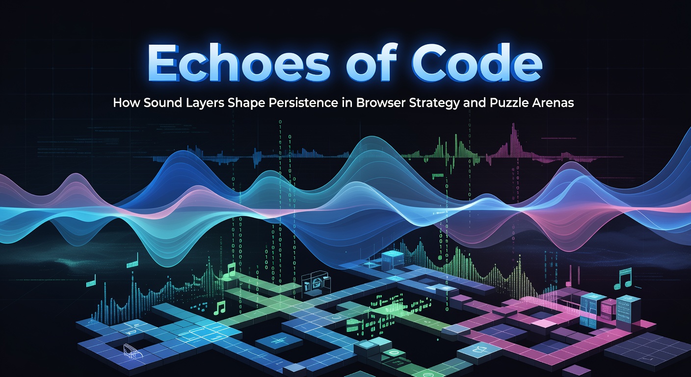 Browser strategy game interface showing layered audio controls and puzzle elements