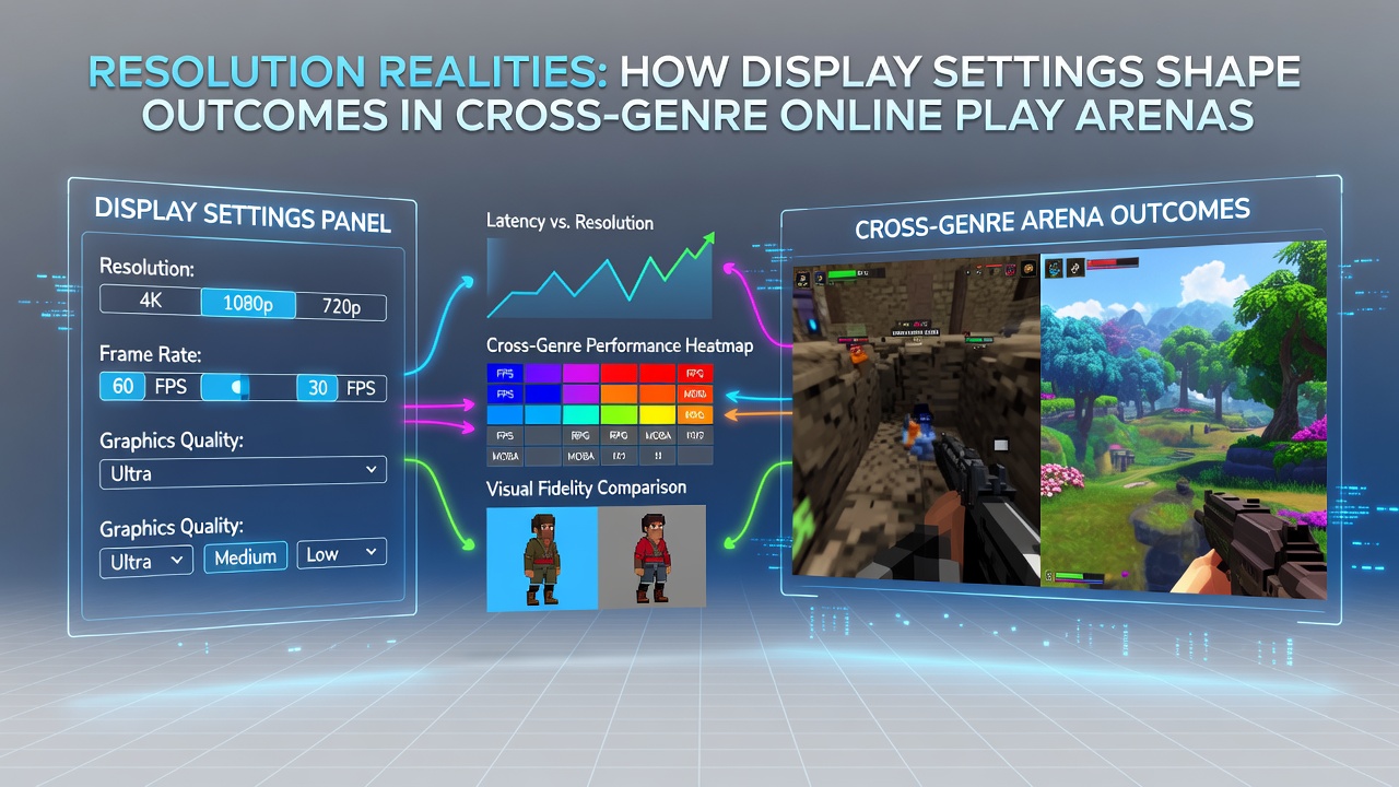 Close-up view of game interface showing resolution options and performance metrics in a browser multiplayer session